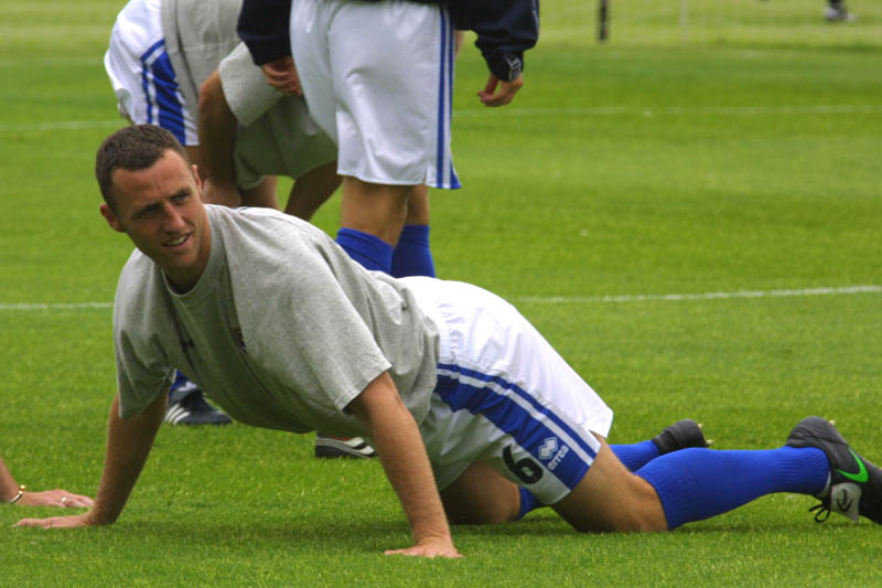 Crosby Prays for his place back, Cambridge Game 11 August 2001