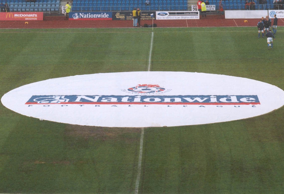 close -up flag on pitch