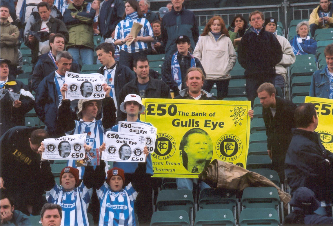 Gulls Eye 50 pound note before chesterfield game 01 may 2001