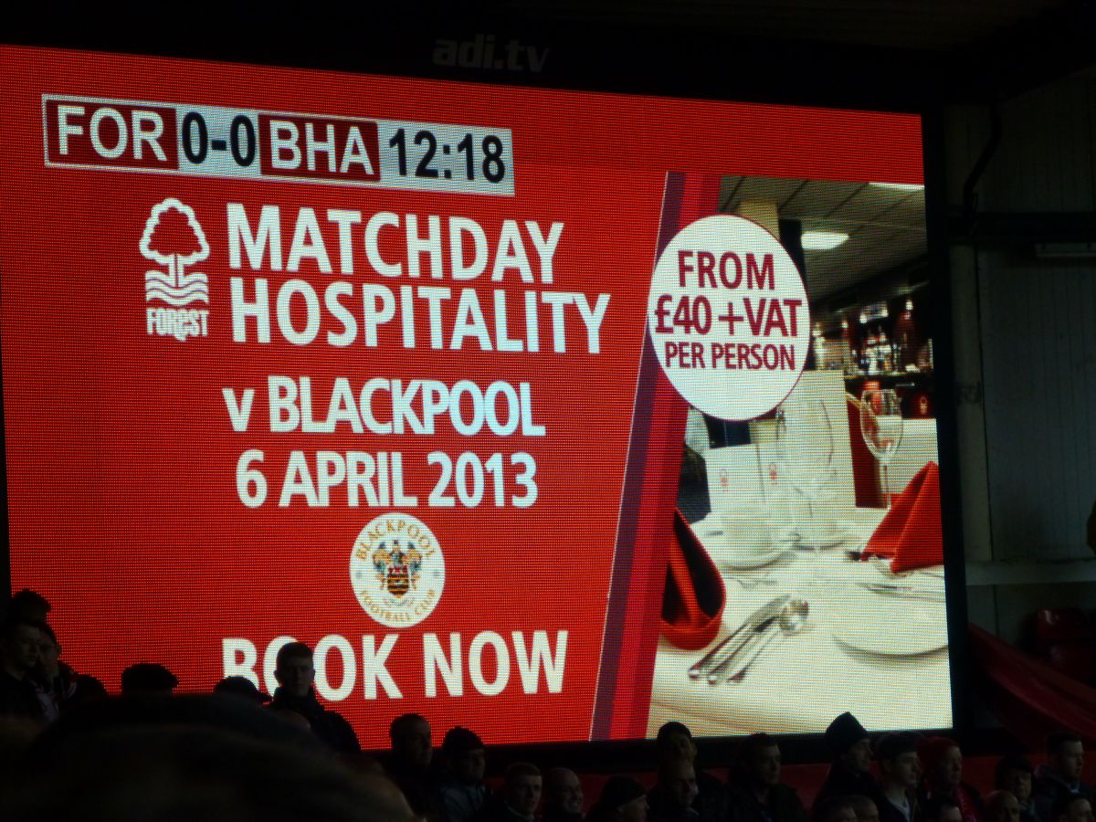 Nottingham Forest Game 30 March 2013