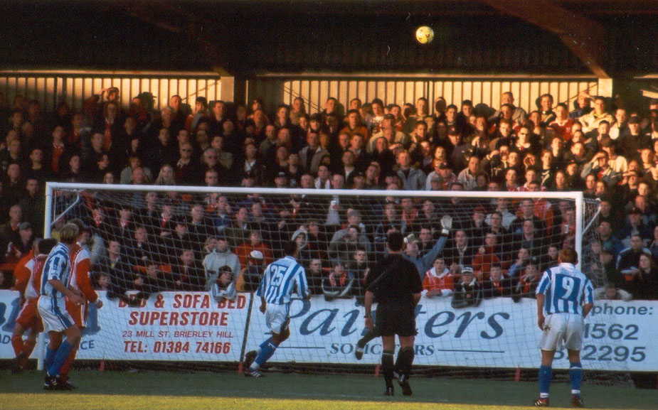 Up it goes, Kidderminster game 13 January 2001