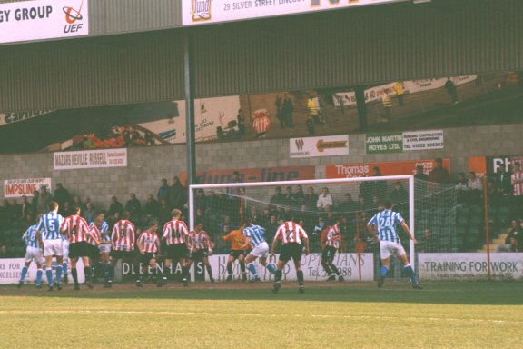On the attack, Lincoln city game 18 March 2000