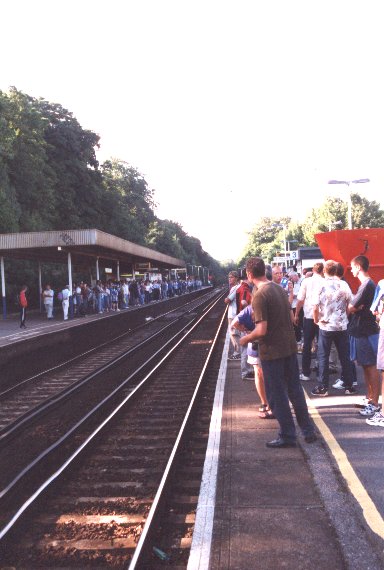 The Boys are Back in Town, Fans Preston Park Station After the Game, Mansfield Game 07 August 1999