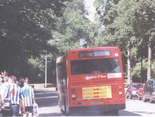 Park and Ride bus, Mansfield Game 07 August 1999