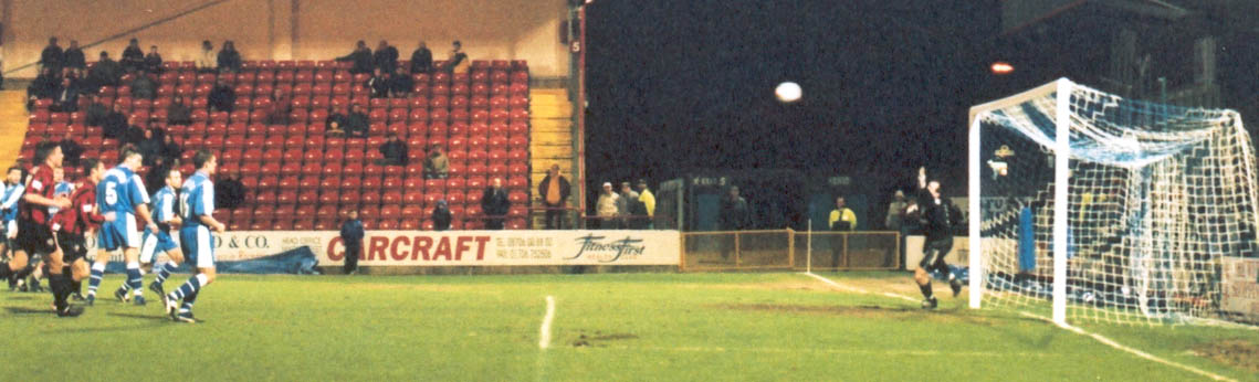 The ball that was kicked by Carpenter Rochdale game 03 April 2001