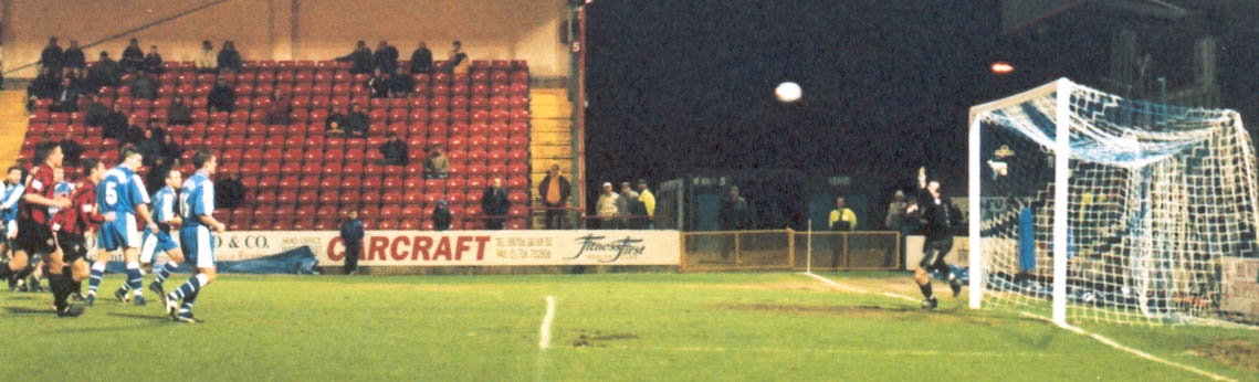 The ball that was kicked by Carpenter Rochdale game 03 April 2001