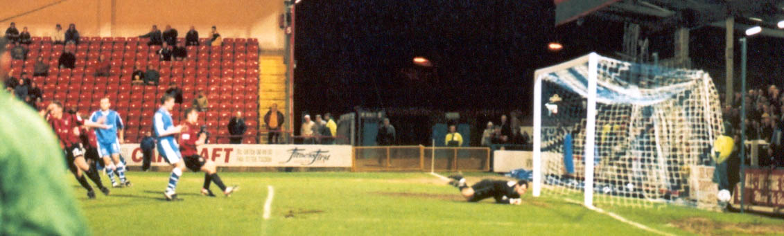 ends up here GOAL Rochdale game 03 April 2001
