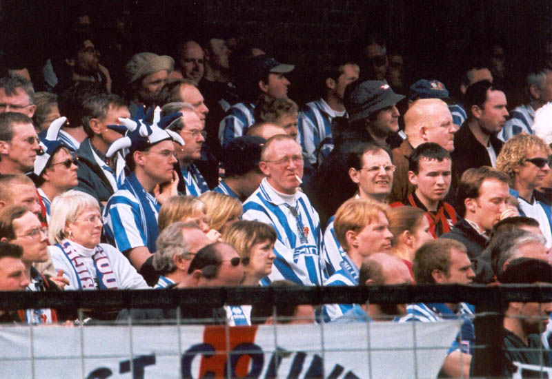 a member of S.H.I.T.S. looks on  Shrewsbury game 05 may 2001