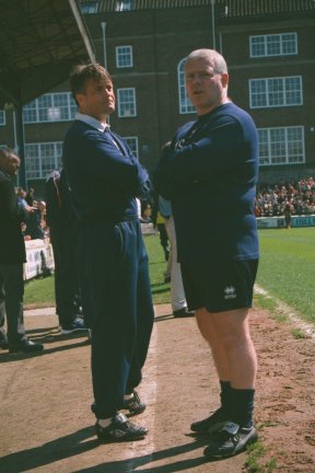 Micky Adams and Malcolm Stuart, Shrewsbury Town game 29 April 2000