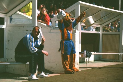 Mark Walton out in the cold, Shrewsbury Town game 29 April 2000