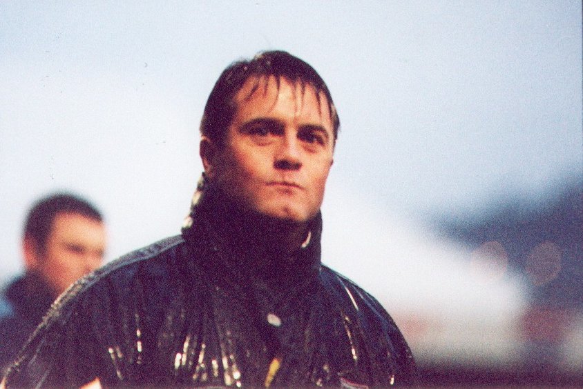 A very soggy Micky Adams, Swansea city game 19 December 1999
