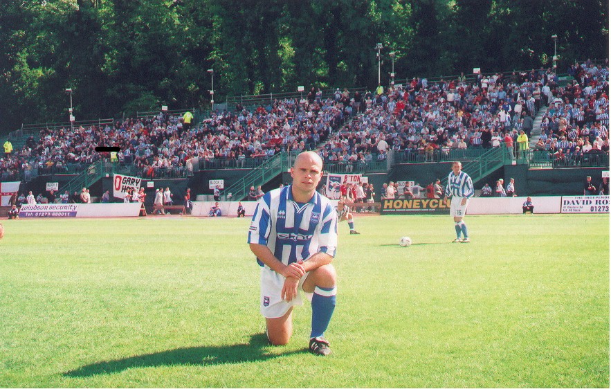 Charlie Oatway in front of the South Stand, Torquay 02 September 2000