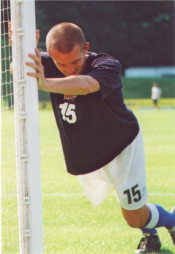 Nathan Jones, Ere whats this with the goal posts again lads! Torquay 02 September 2000