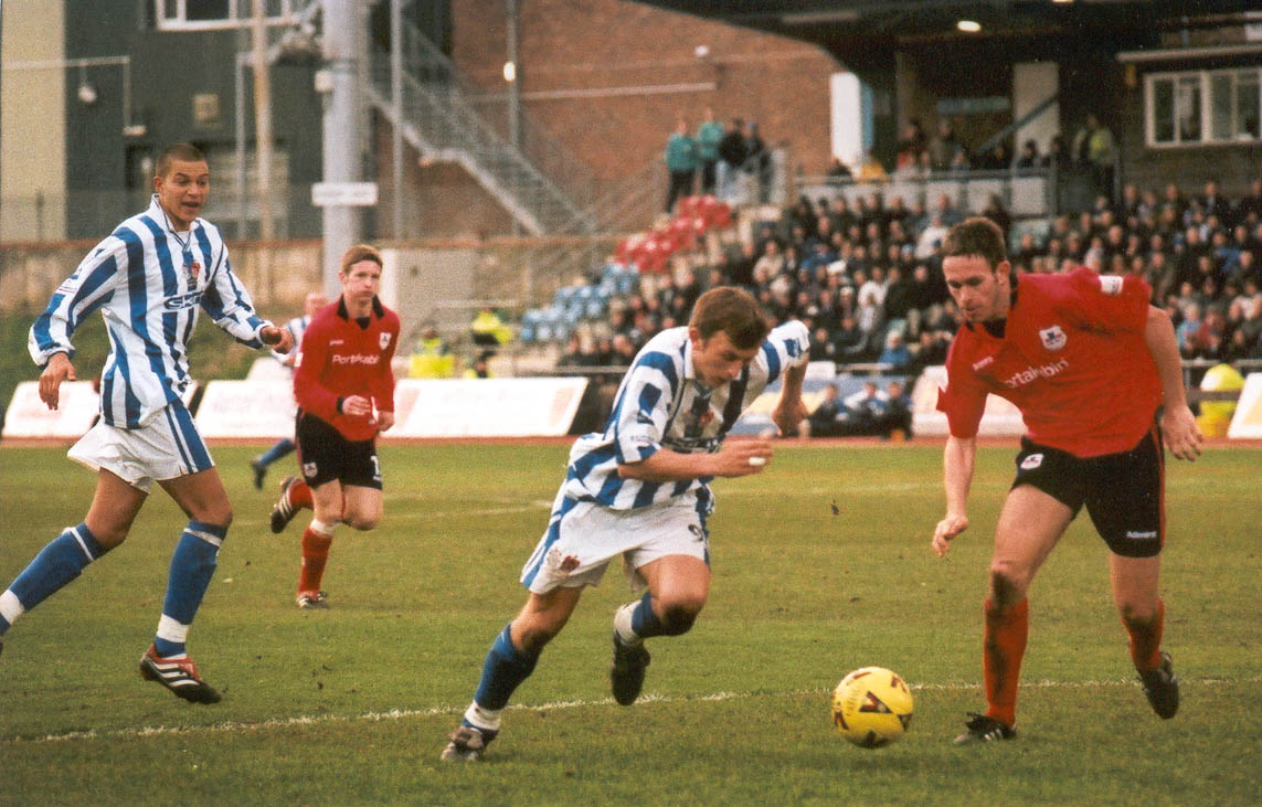 Hart bursts through, the York game 24 February 2001