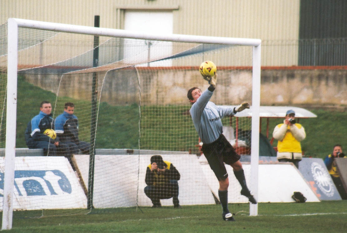 Shot at goal saved, the York game 24 February 2001