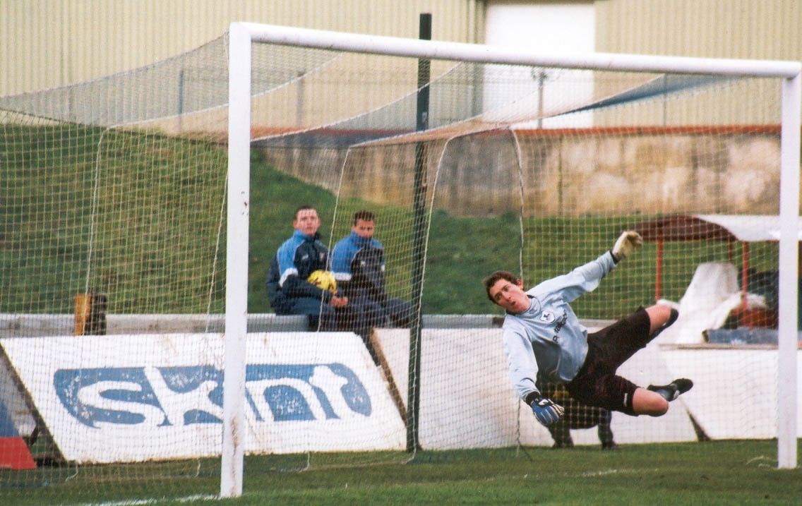 Shot at goal saved, the York game 24 February 2001